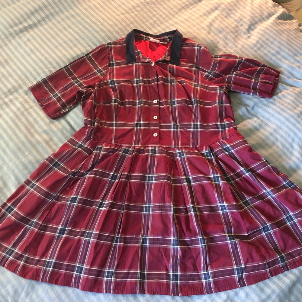 Maroon Tartan eShakti Dress